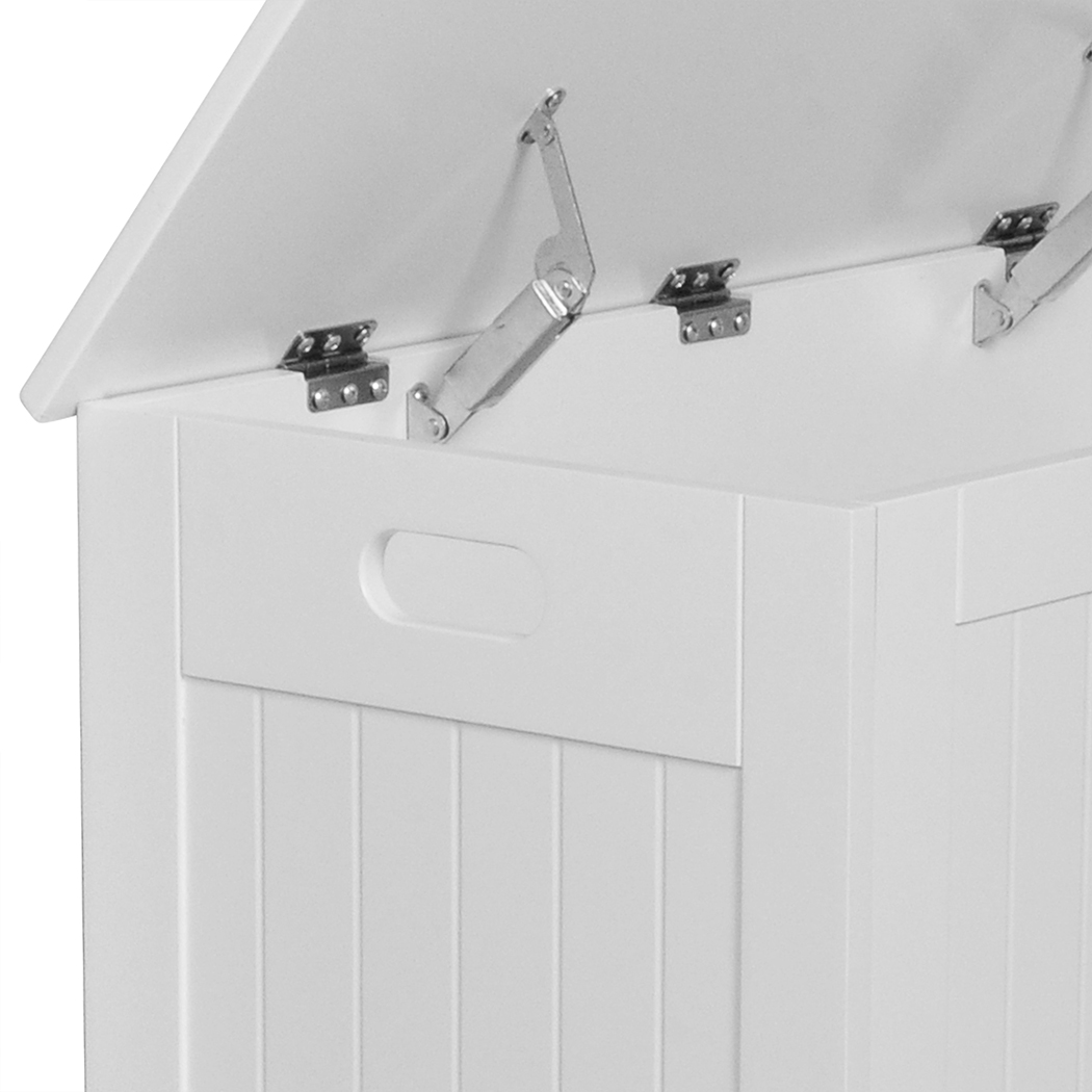 Levede Kids Wooden Toy Box Storage Chest Cabinet with Soft Close Lid White or Grey | MDF Toy Organiser Bench - Image 5