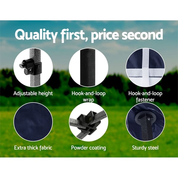 INSTAHUT 3x3m Pop Up Gazebo Marquee Folding Tent Outdoor Canopy Navy - Image 6