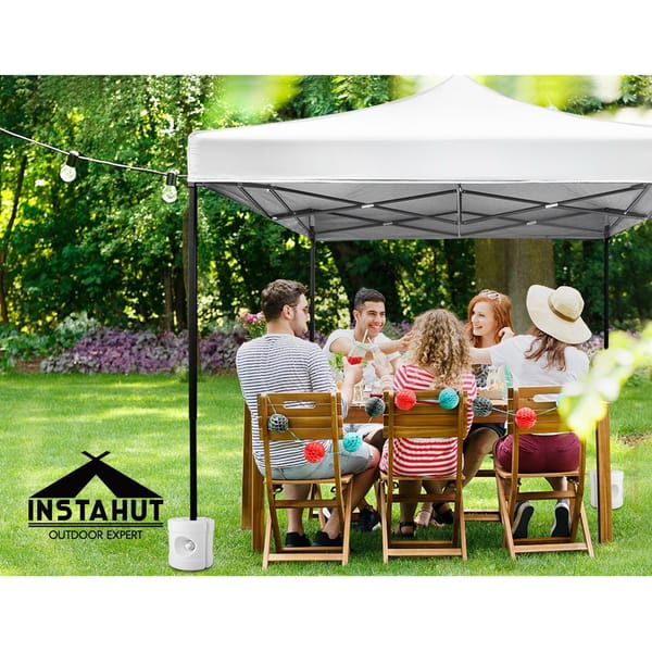 Instahut Gazebo Base Pods 4pc – 9L Water or Sand Filled Marquee Leg Weights Stabiliser - Image 2