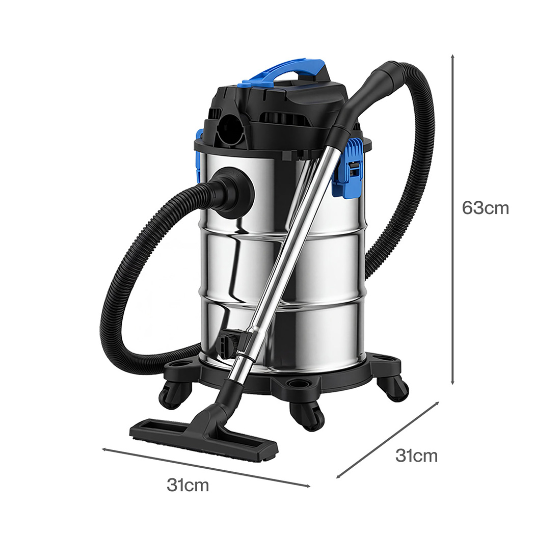 SPECTOR 30L Wet & Dry Vacuum Cleaner Blower 1400W | Heavy Duty Stainless Steel Shop Vac for Home, Garage, Workshop & Car Cleaning - Image 4