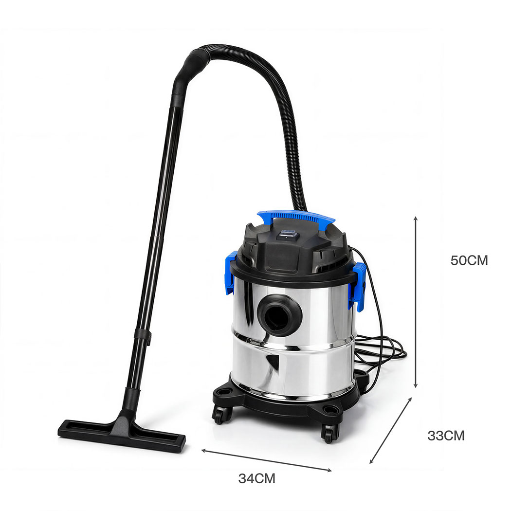 SPECTOR 20L Wet & Dry Vacuum Cleaner 1200W HEPA Filter Blower Stainless Steel Garage Workshop Home - Image 4