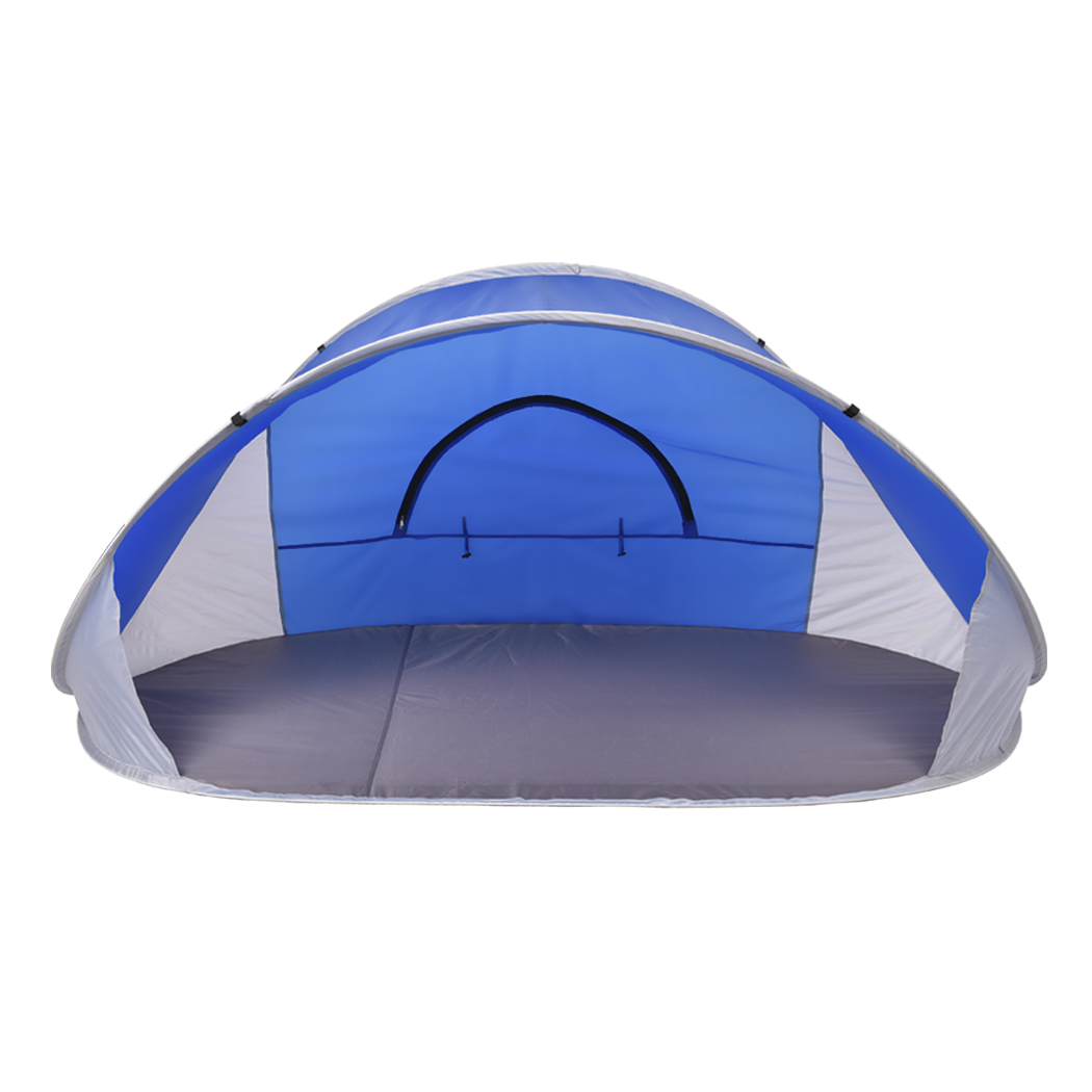 Mountview Pop Up Camping Tent 4 Person Instant Beach Tent UV Resistant Weatherproof with Carry Bag Blue - Image 3