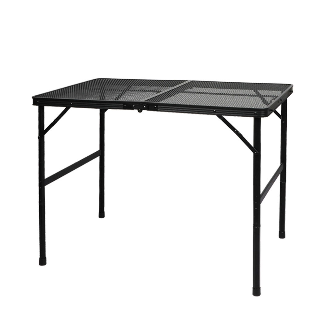 Levede Folding Grill Table Camping BBQ Table Portable Aluminium Outdoor Picnic Cooking Table Adjustable Height Large - Image 4