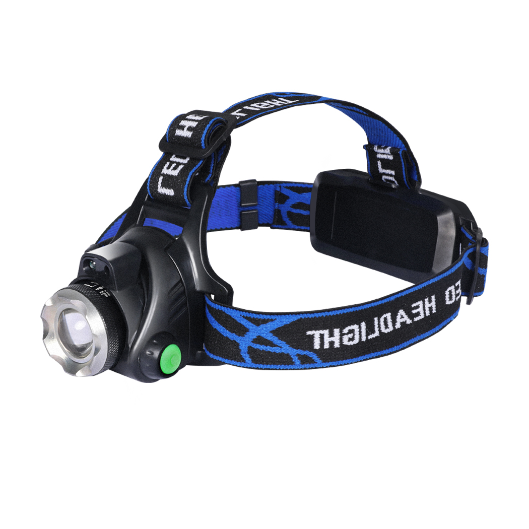 LED Rechargeable Outdoor Headlamp USB Camping Headlight 140 Lumens Waterproof Zoom Torch with Motion Sensor - Image 2