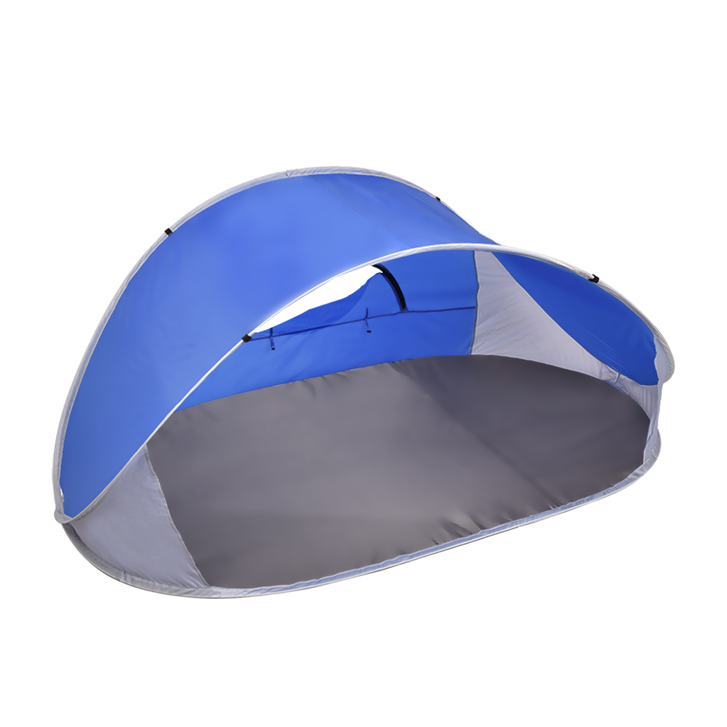 Mountview Pop Up Camping Tent 4 Person Instant Beach Tent UV Resistant Weatherproof with Carry Bag Blue - Image 2