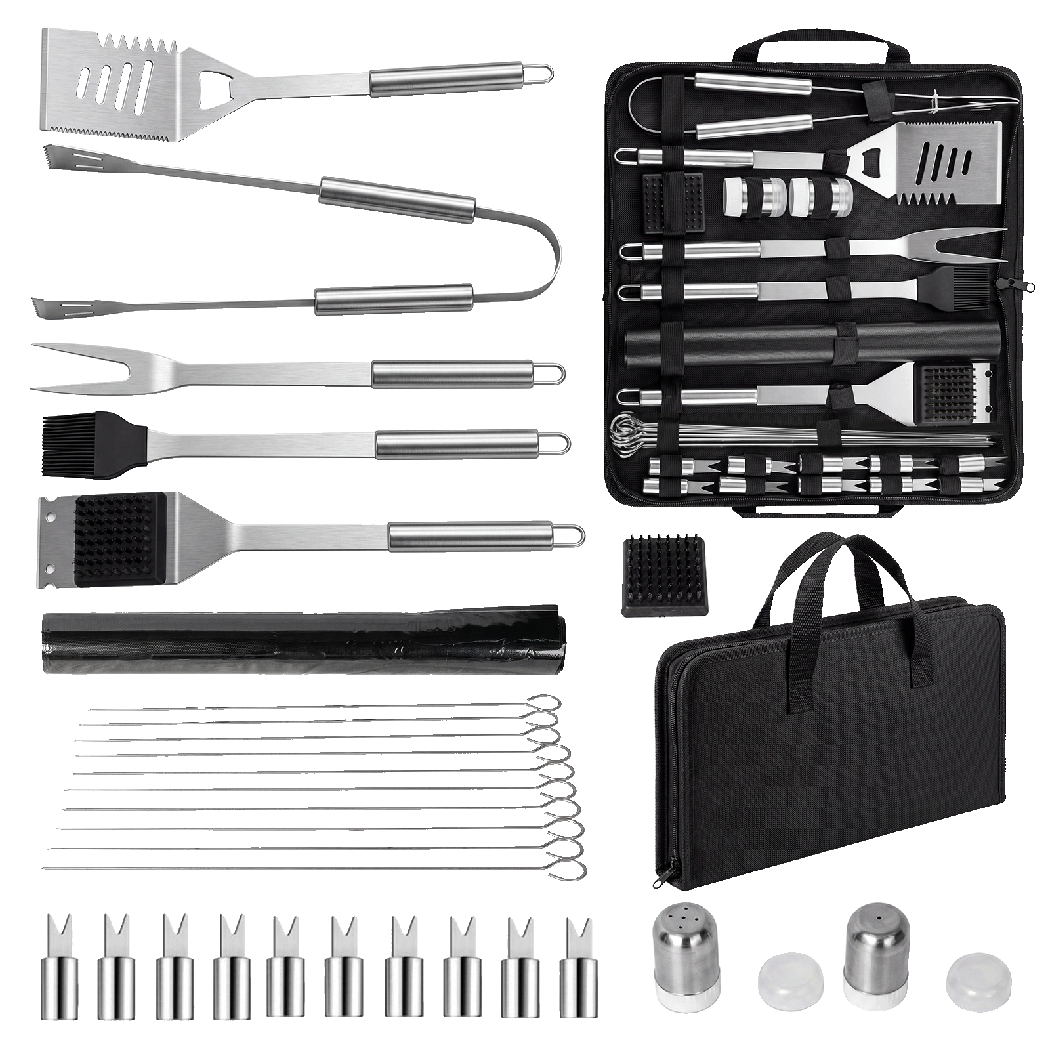 Moyasu 29 Piece BBQ Tool Set Stainless Steel Grill Utensils with Storage Bag Barbecue Accessories Kit - Image 7