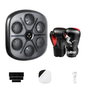 Centra Smart Music Boxing Machine with 12oz Boxing Gloves Bluetooth Wall Mounted Home Fitness Trainer