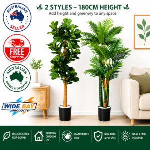 Lambu 180cm Artificial Plant Tree Faux Indoor Outdoor Green Foliage Home Office Décor