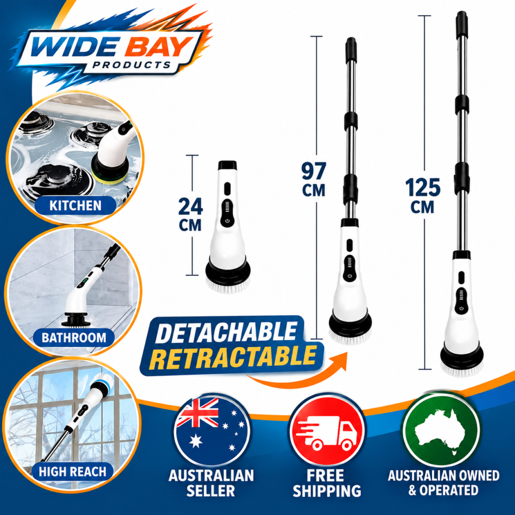 9-in-1 Electric Spin Scrubber Cordless Cleaning Brush with 2000mAh Battery