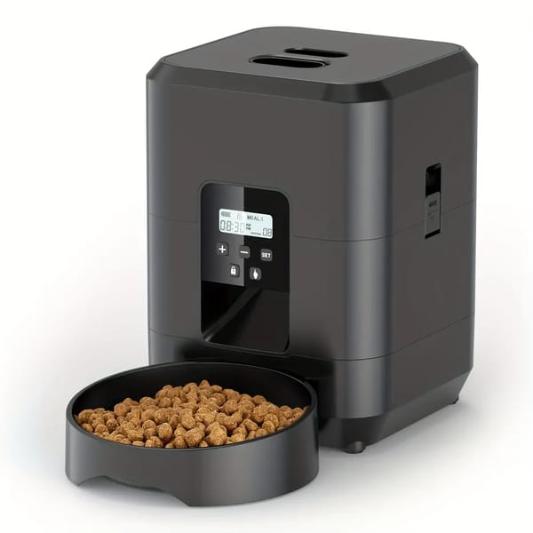 Smart Timed Pet Feeder 2L Automatic Cat & Dog Food Dispenser with Programmable Portions, LCD Display, USB & Battery Backup - Image 8