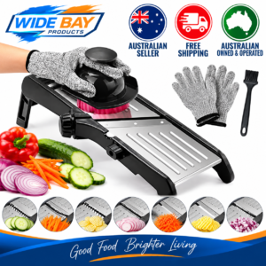 7-in-1 Adjustable Mandoline Vegetable Slicer Stainless Steel Food Cutter with Safety Gloves