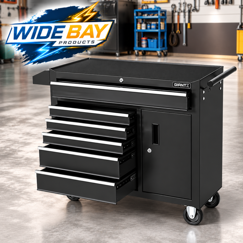 Giantz 6 Drawer Tool Trolley Cabinet 100kg Steel Toolbox Storage Chest Garage Workshop