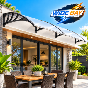 DIY Outdoor Awning Cover 1000 x 3000mm – Clear 6mm Polycarbonate Patio Canopy