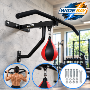 Wall Mounted Chin Up & Pull Up Bar with Speedball Station – 200kg