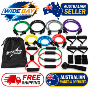 19PC Resistance Bands Set – Exercise Tubes with Handles, Ankle Straps & Anchors