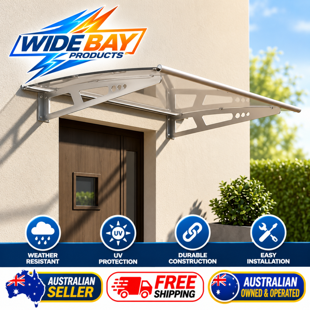 DIY Outdoor Awning Cover 1.4m x 1m – Clear Polycarbonate Weather Canopy