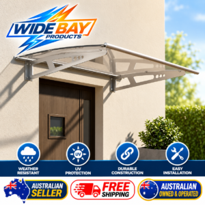 DIY Outdoor Awning Cover 1.4m x 1m – Clear Polycarbonate Weather Canopy