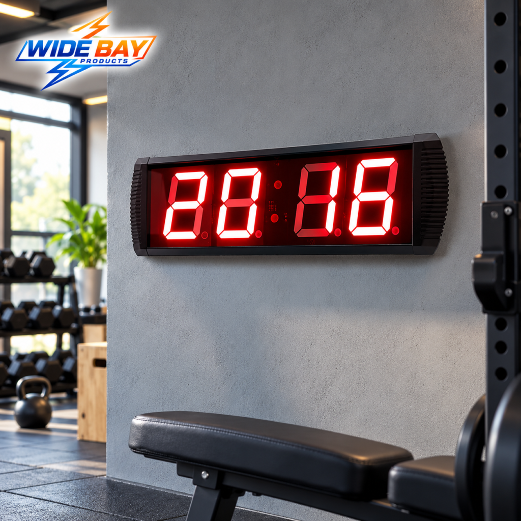 Digital Interval Fitness Timer Clock – LED Gym Workout Countdown