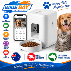 Smart WiFi Pet Feeder with Camera 2L Automatic Cat & Dog Food Dispenser App Control