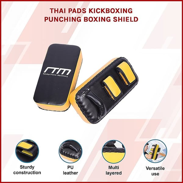 Thai Pads Kickboxing Boxing Focus Mitts – Pair PU Leather Martial Arts - Image 12
