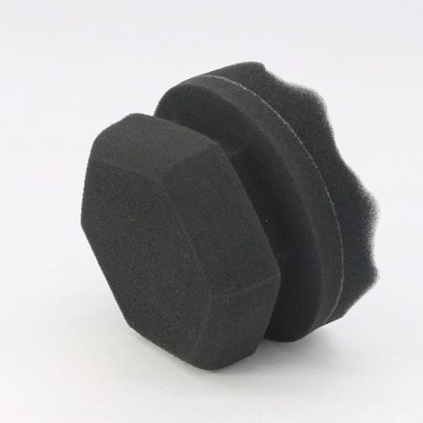 4 Pack Car Waxing Sponges Black High Density Applicator Pads for Polish Tyres & Detailing - Image 5