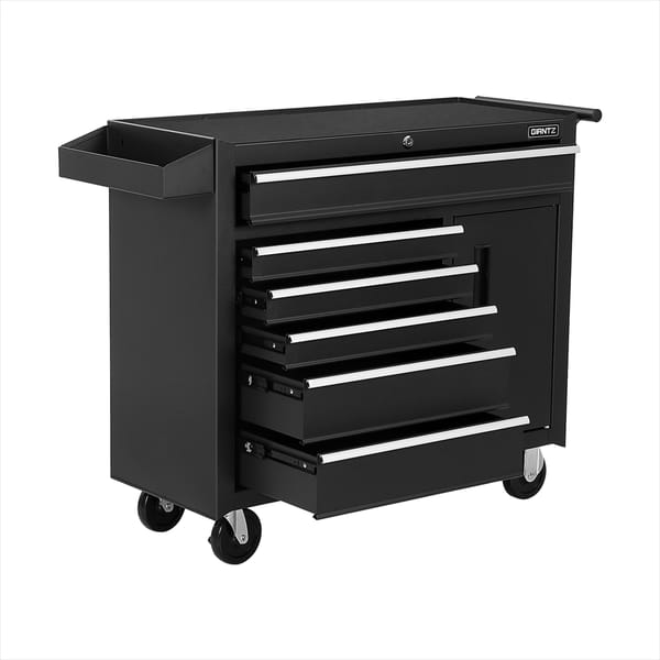 Giantz 6 Drawer Tool Trolley Cabinet 100kg Steel Toolbox Storage Chest Garage Workshop - Image 7