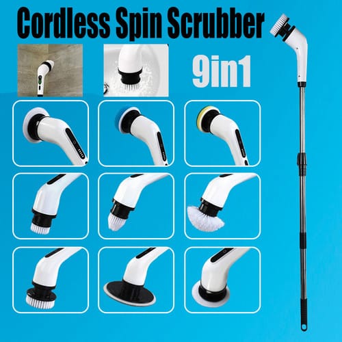 9-in-1 Electric Spin Scrubber Cordless Cleaning Brush with 2000mAh Battery - Image 7