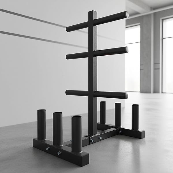 Olympic Weight Tree Bar Rack Holder – Weight Plate & Barbell Storage Rack - Image 9