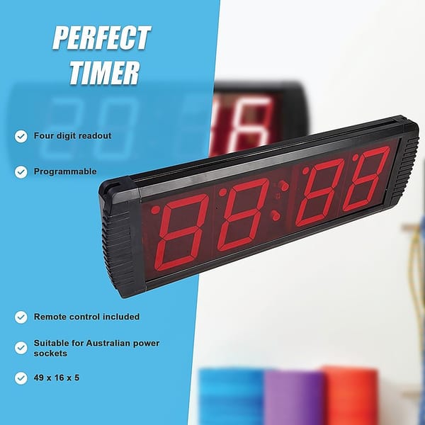 Digital Interval Fitness Timer Clock – LED Gym Workout Countdown - Image 8