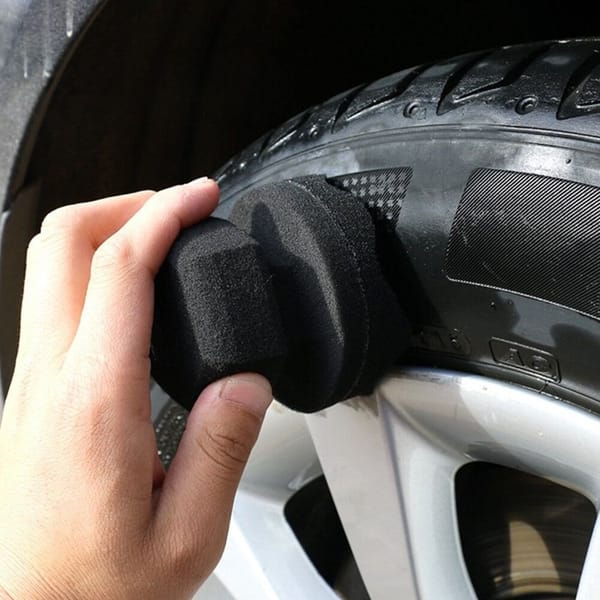4 Pack Car Waxing Sponges Black High Density Applicator Pads for Polish Tyres & Detailing - Image 4