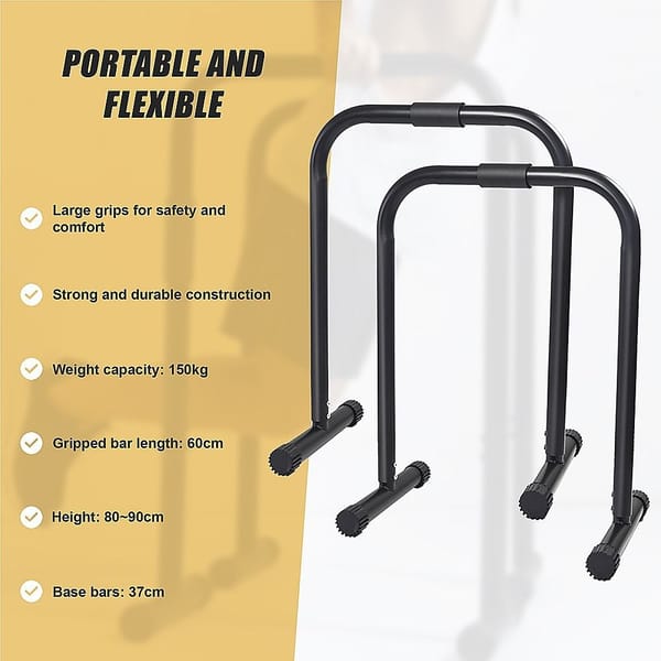 Chin Dip Parallel Bar Push Up Station – 150kg Home Gym Equipment - Image 10