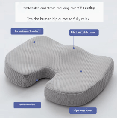 Black Ergonomic U-Shaped Memory Foam Seat Cushion Coccyx Relief Posture Support - Image 5
