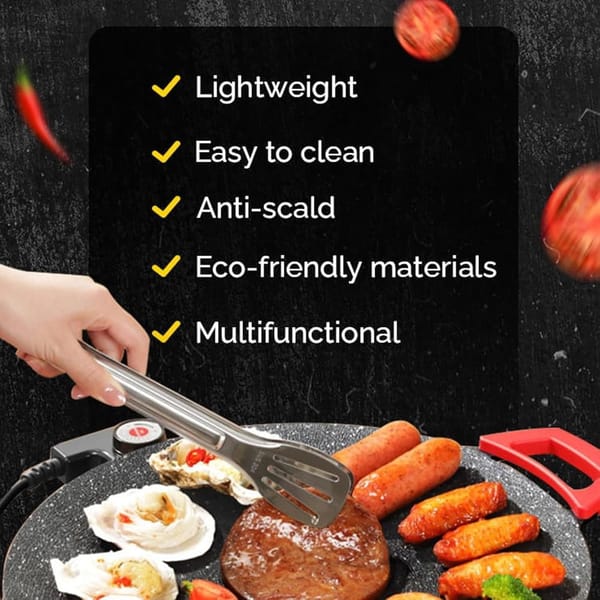Smokeless Indoor Electric Grill 1000W Nonstick Griddle Tabletop BBQ Grill - Image 6