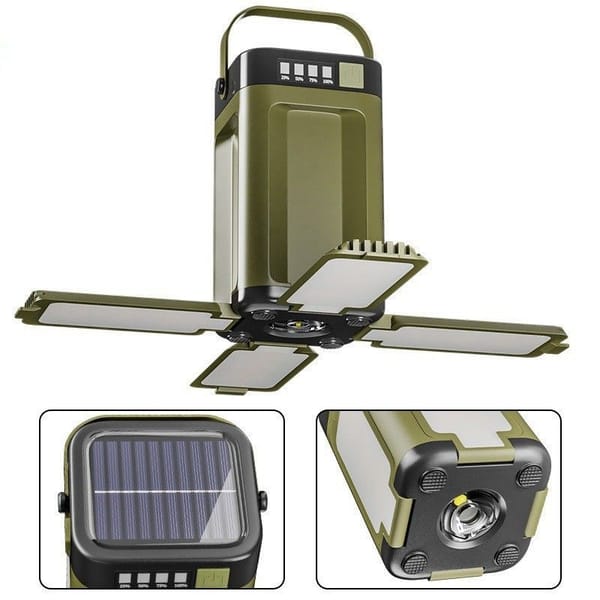 4-Leaf Foldable Solar Camping Lantern 1800mAh – 6-Mode Portable LED Light - Image 10
