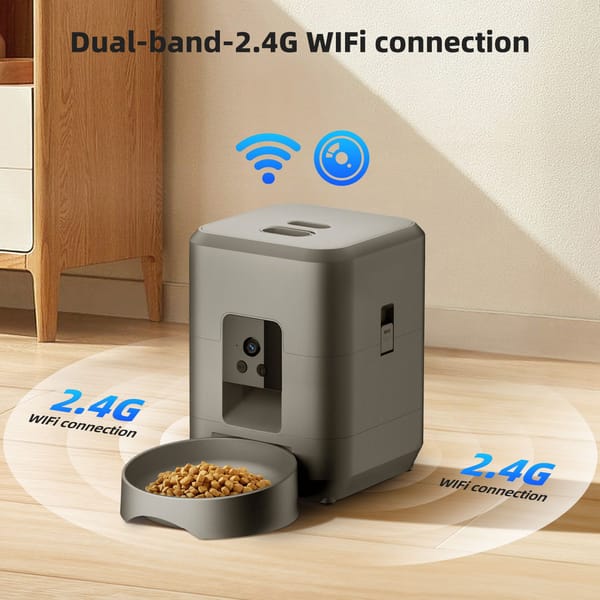 Smart WiFi Pet Feeder with Camera 2L Automatic Cat & Dog Food Dispenser App Control - Image 5