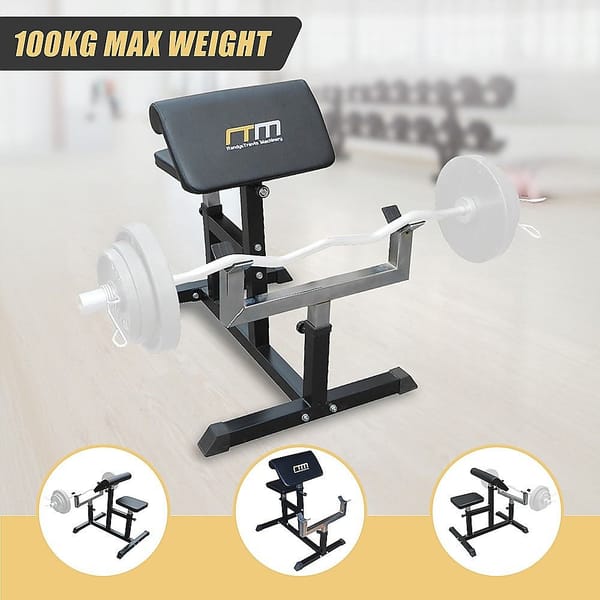 Preacher Curl Bench – Adjustable Bicep Curl & Arm Workout Bench 100kg - Image 6