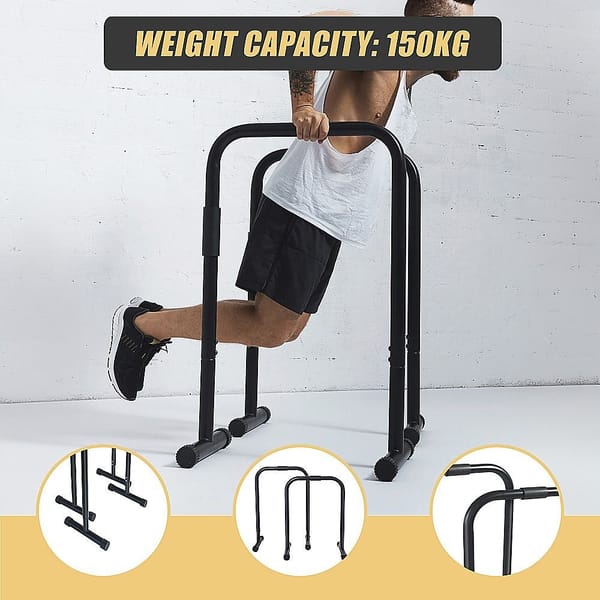 Chin Dip Parallel Bar Push Up Station – 150kg Home Gym Equipment - Image 8