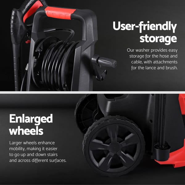 Giantz 2800PSI 3000W Electric High Pressure Washer with 30m Hose - Image 4