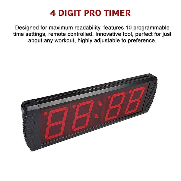 Digital Interval Fitness Timer Clock – LED Gym Workout Countdown - Image 4