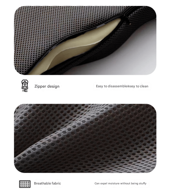 Black Ergonomic U-Shaped Memory Foam Seat Cushion Coccyx Relief Posture Support - Image 2