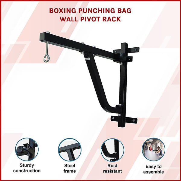 Boxing Punching Bag Wall Pivot Rack – Heavy Duty Swivel Mount - Image 5
