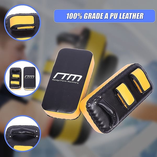 Thai Pads Kickboxing Boxing Focus Mitts – Pair PU Leather Martial Arts - Image 6