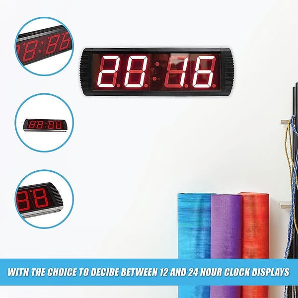 Digital Interval Fitness Timer Clock – LED Gym Workout Countdown - Image 3
