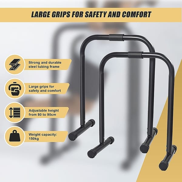 Chin Dip Parallel Bar Push Up Station – 150kg Home Gym Equipment - Image 6
