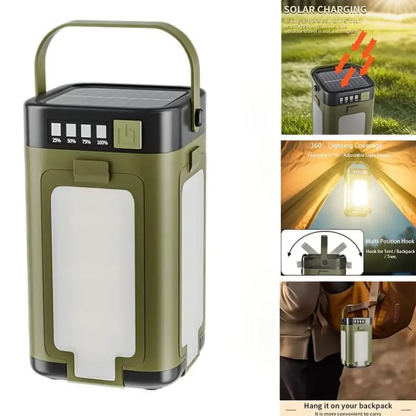 4-Leaf Foldable Solar Camping Lantern 1800mAh – 6-Mode Portable LED Light - Image 8