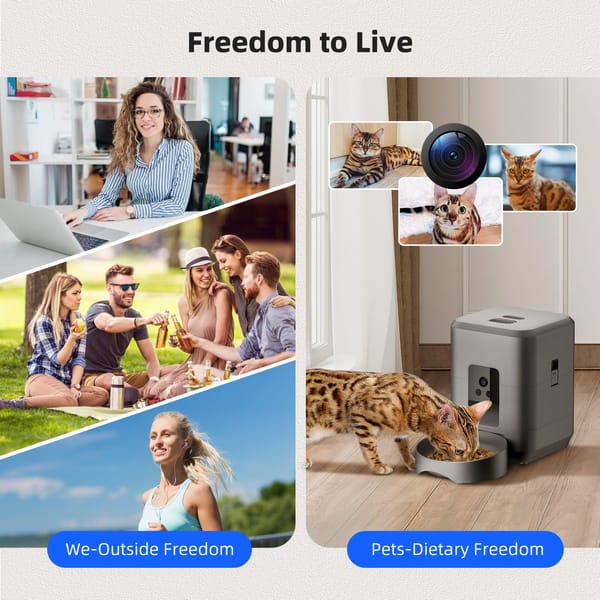 Smart WiFi Pet Feeder with Camera 2L Automatic Cat & Dog Food Dispenser App Control - Image 2
