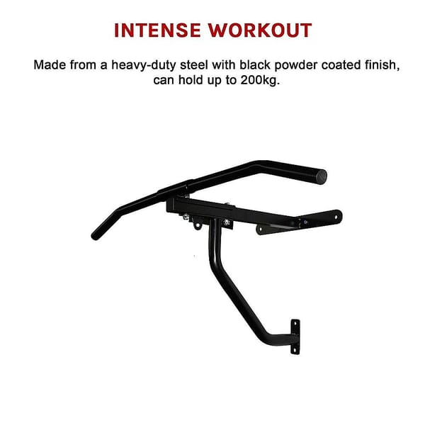Wall Mounted Chin Up & Pull Up Bar with Speedball Station – 200kg - Image 3