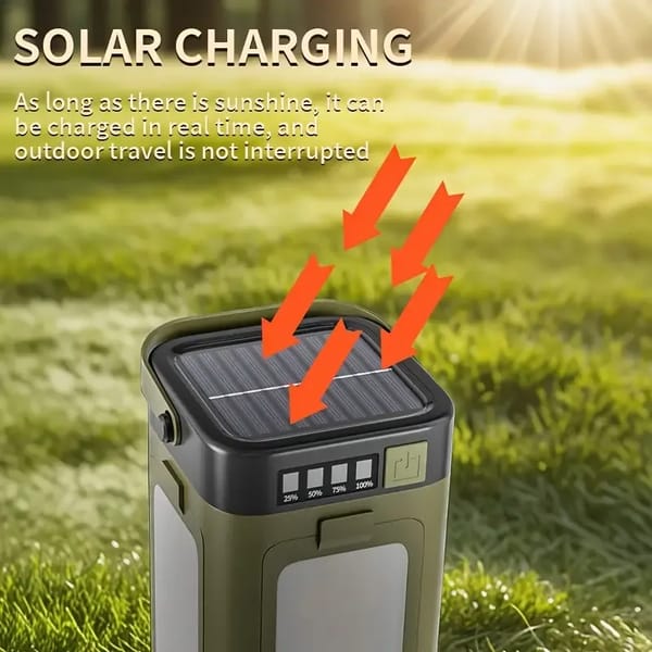 4-Leaf Foldable Solar Camping Lantern 1800mAh – 6-Mode Portable LED Light - Image 7
