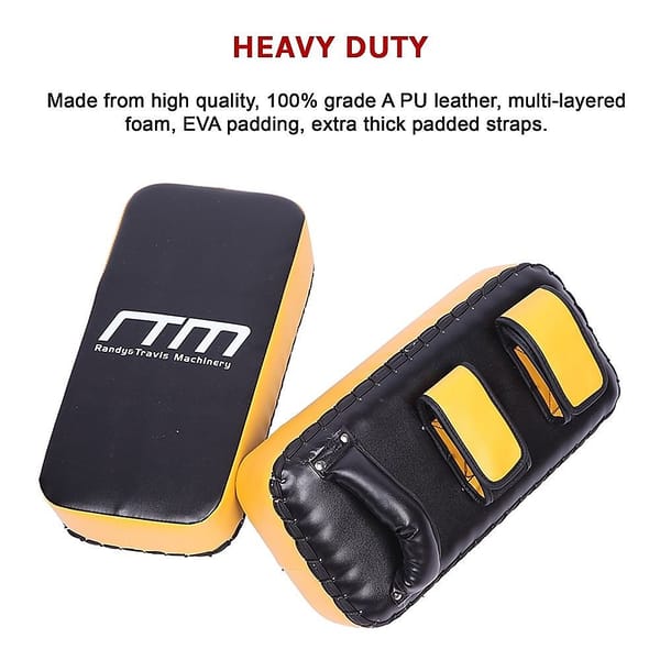Thai Pads Kickboxing Boxing Focus Mitts – Pair PU Leather Martial Arts - Image 3