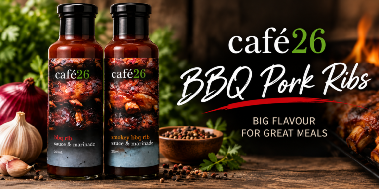 BBQ Pork Ribs with Café 26 BBQ Sauce